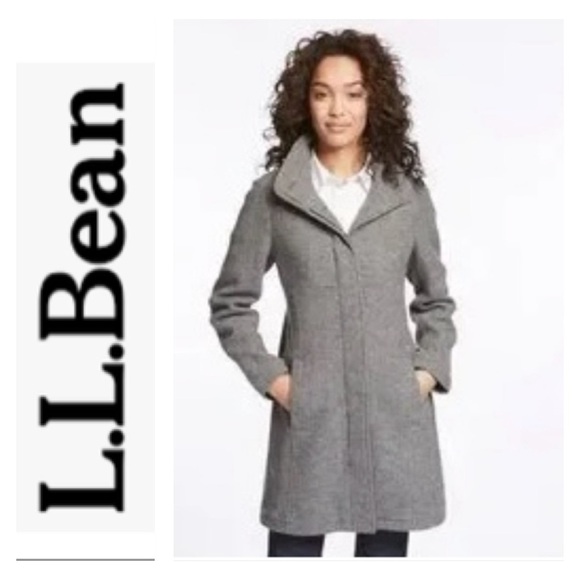 L.L. Bean Gray Bellandi Italian Wool Women's Coat - Picture 14 of 14